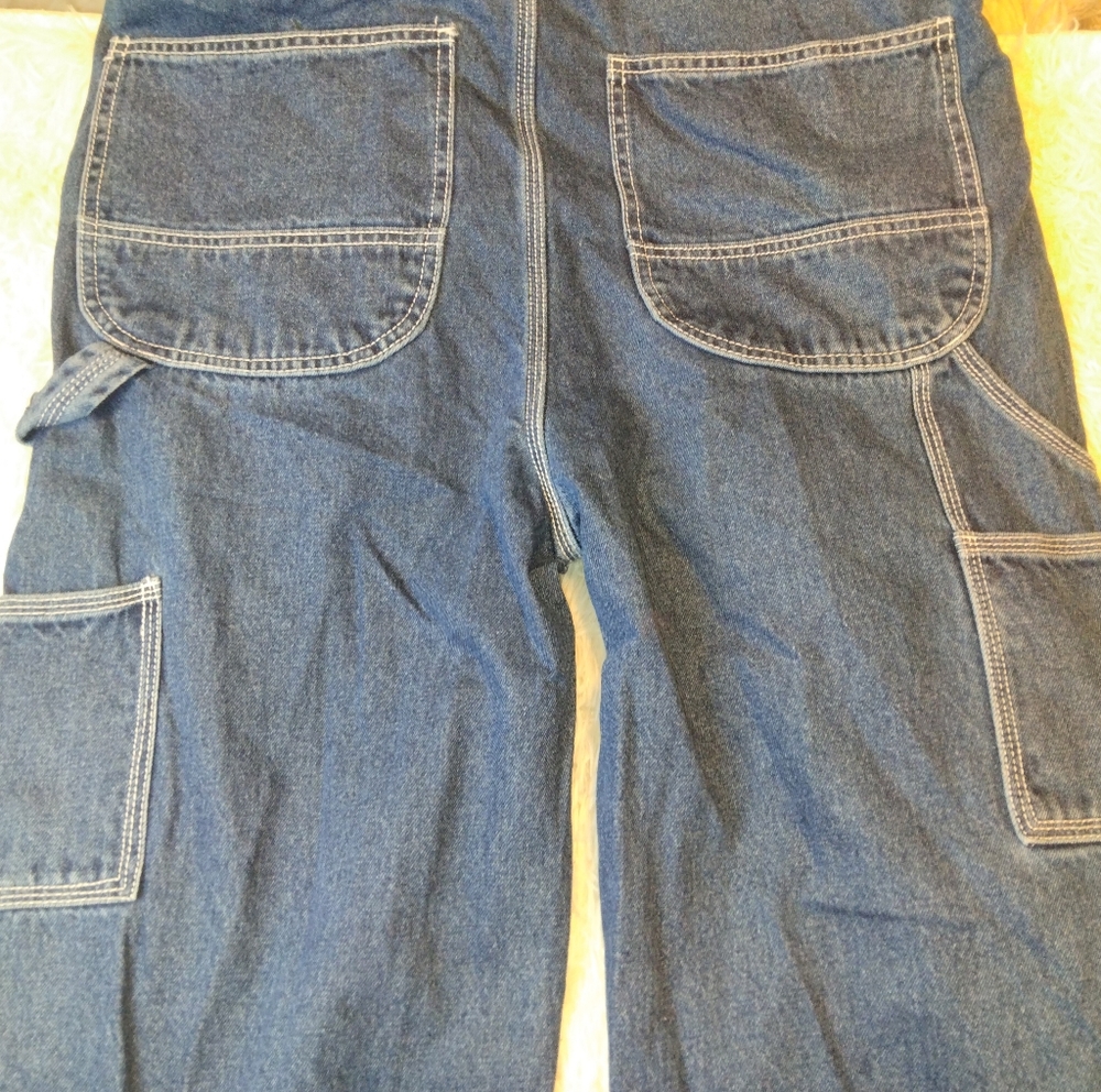 Five Brothers Denim Workwear Utility Bib Overalls Size 34 X 32 - Picture 9 of 11